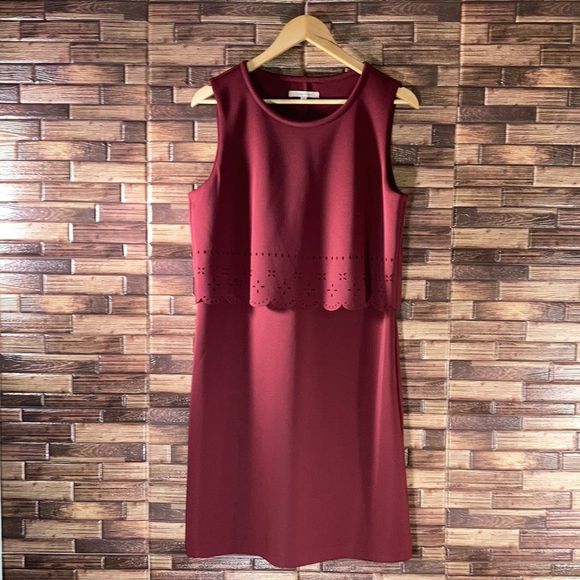 Womens 41 Hawthorn Burgundy Popover Dress Large - Picture 1 of 11